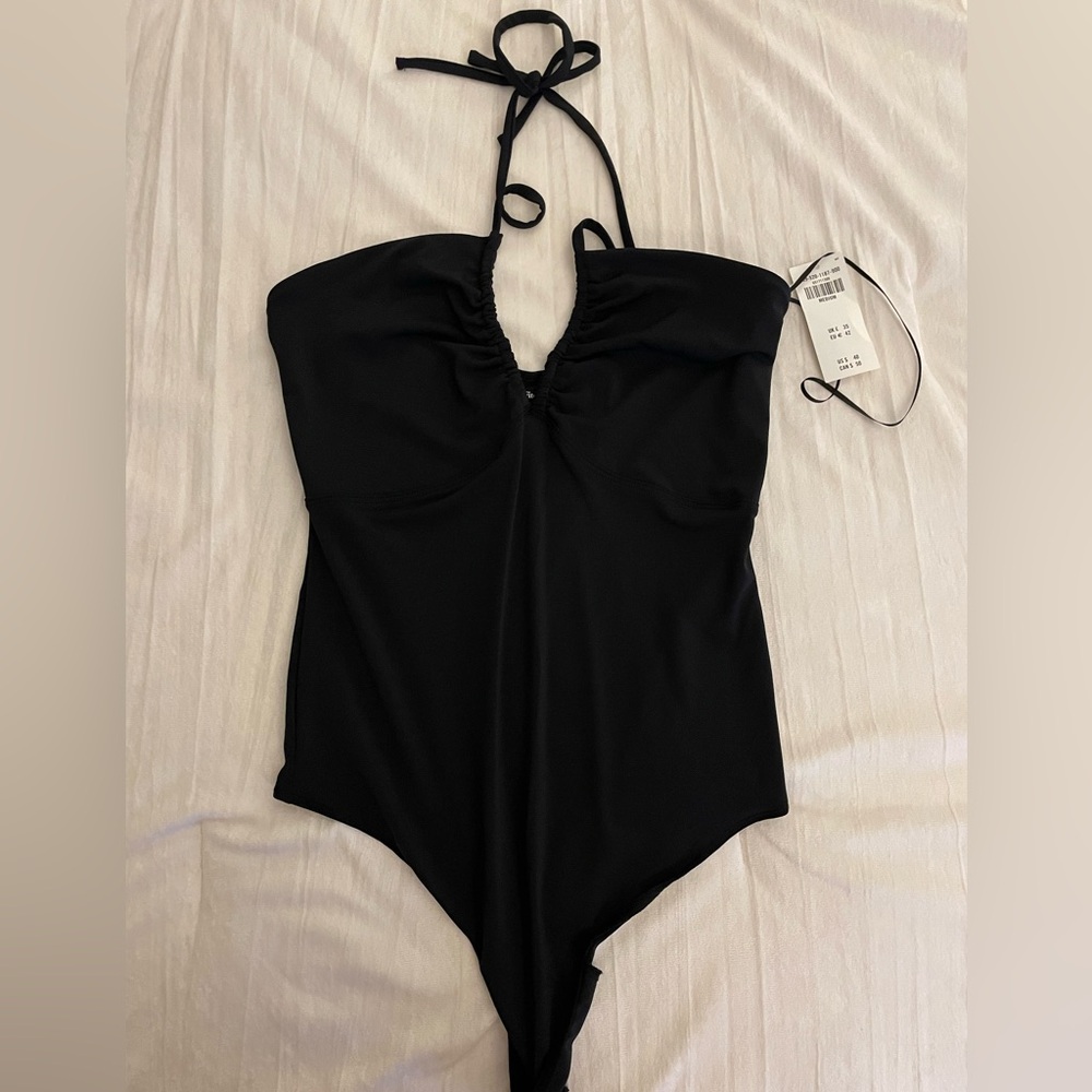 Abercrombie & Fitch Black Halter Bodysuit